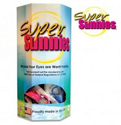 Tanning Bed Eyewear Goggle Super Sunnies Evo Flexible 72 Pair W/ Free Display